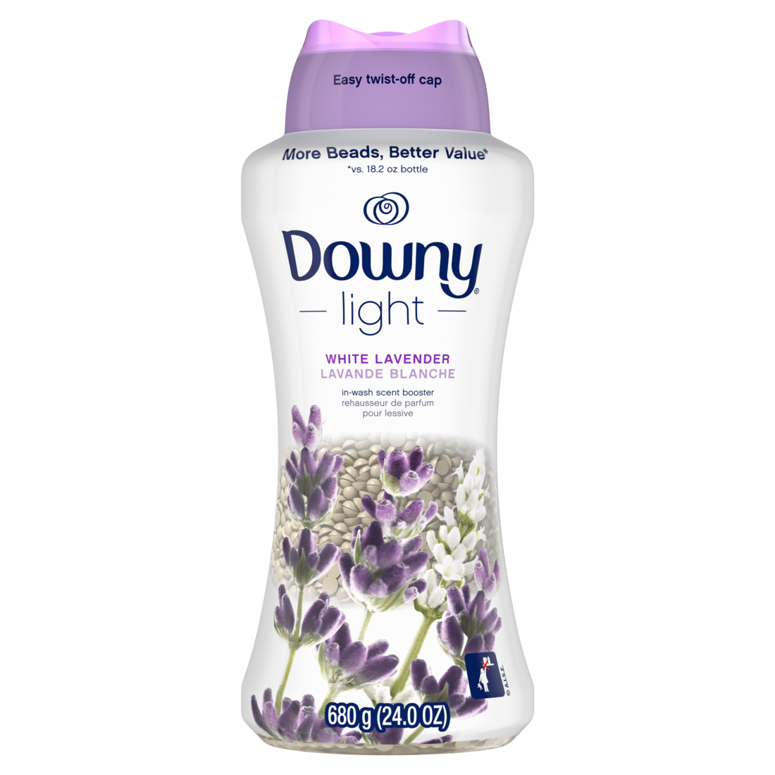 Downy Light Scent Booster Beads, White Lavender - 24oz